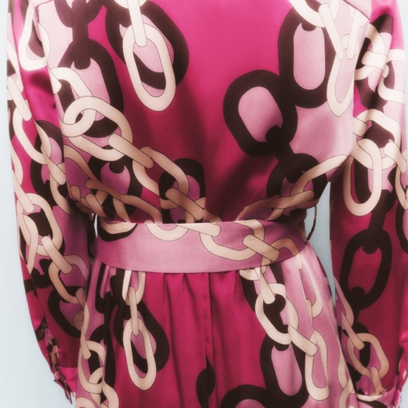 NWT Zara Chain Printed Shirt Dress - Picture 6 of 13